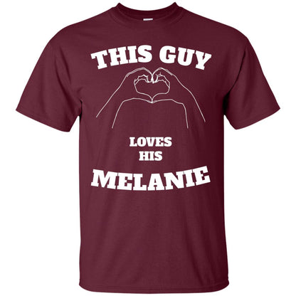 Valentine Day T-shirt This Guy Loves His Melanie Maroon