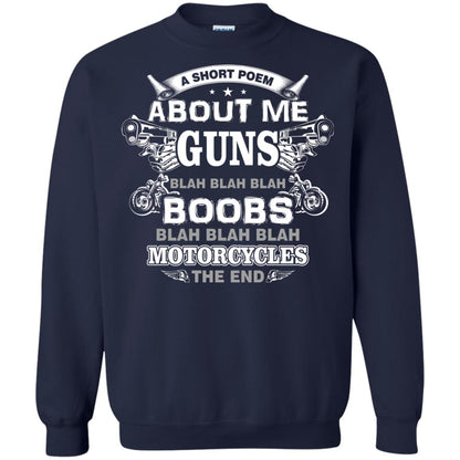 A Short Poem About Me Guns Blah Boobs Blah Motorcycles The End Navy