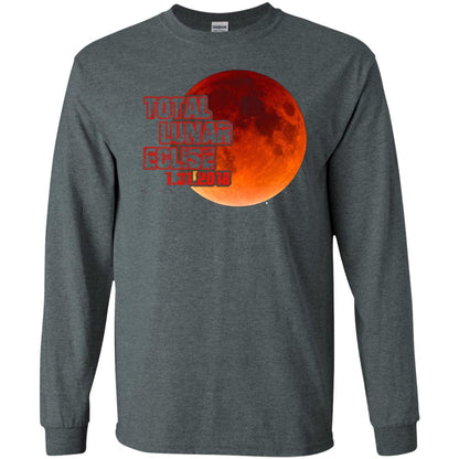 Blood Moon T-shirt Total Lunar Eclipse 1.31.2018 Dark Heather