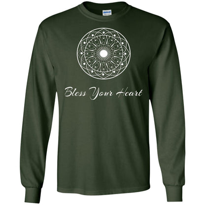 Bless Your Heart Mandala T-shirt Forest Green