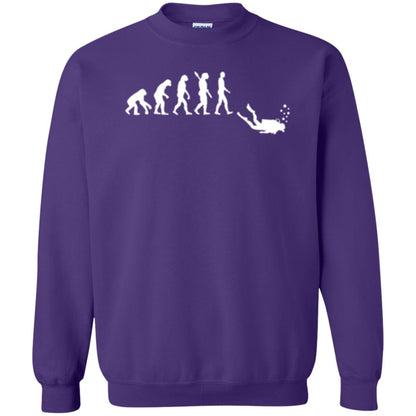 Evolution Of Man Funny Scuba Diving T-shirt Purple