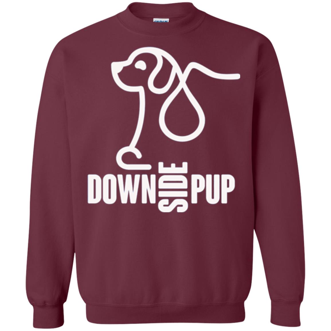 Dog Lover T-shirt Down Side Pup T-shirt Maroon