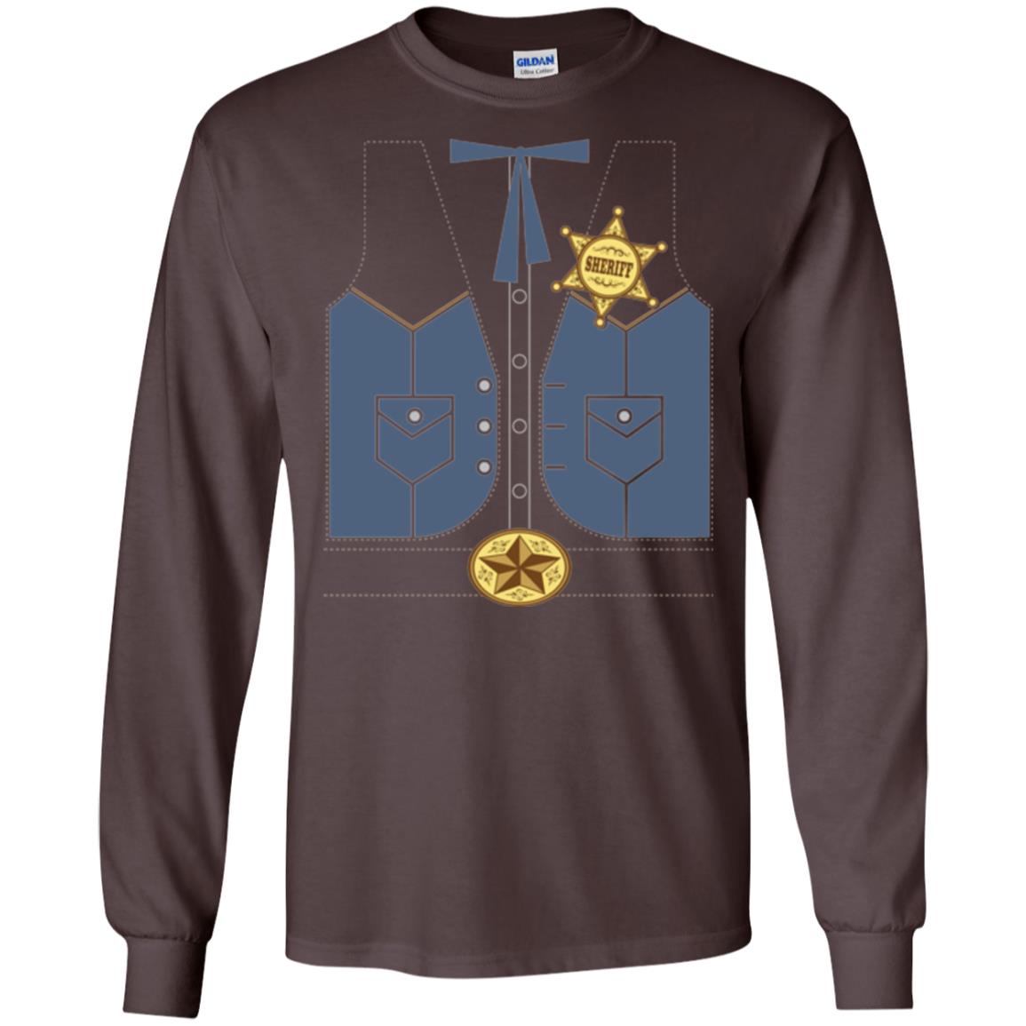 Western Cowboy Sheriff T-shirt Dark Chocolate