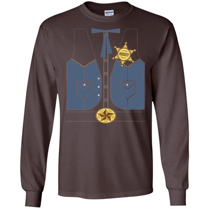 Western Cowboy Sheriff T-shirt Dark Chocolate