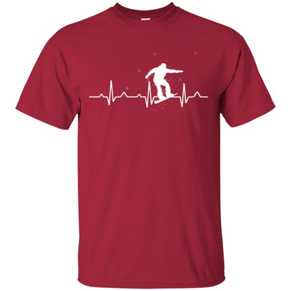 Heartbeat Snowboarding T-shirt Cardinal