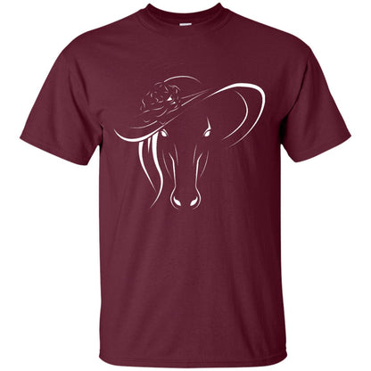 Derby Horse In Derby Womens Hat Derby Shirt Maroon