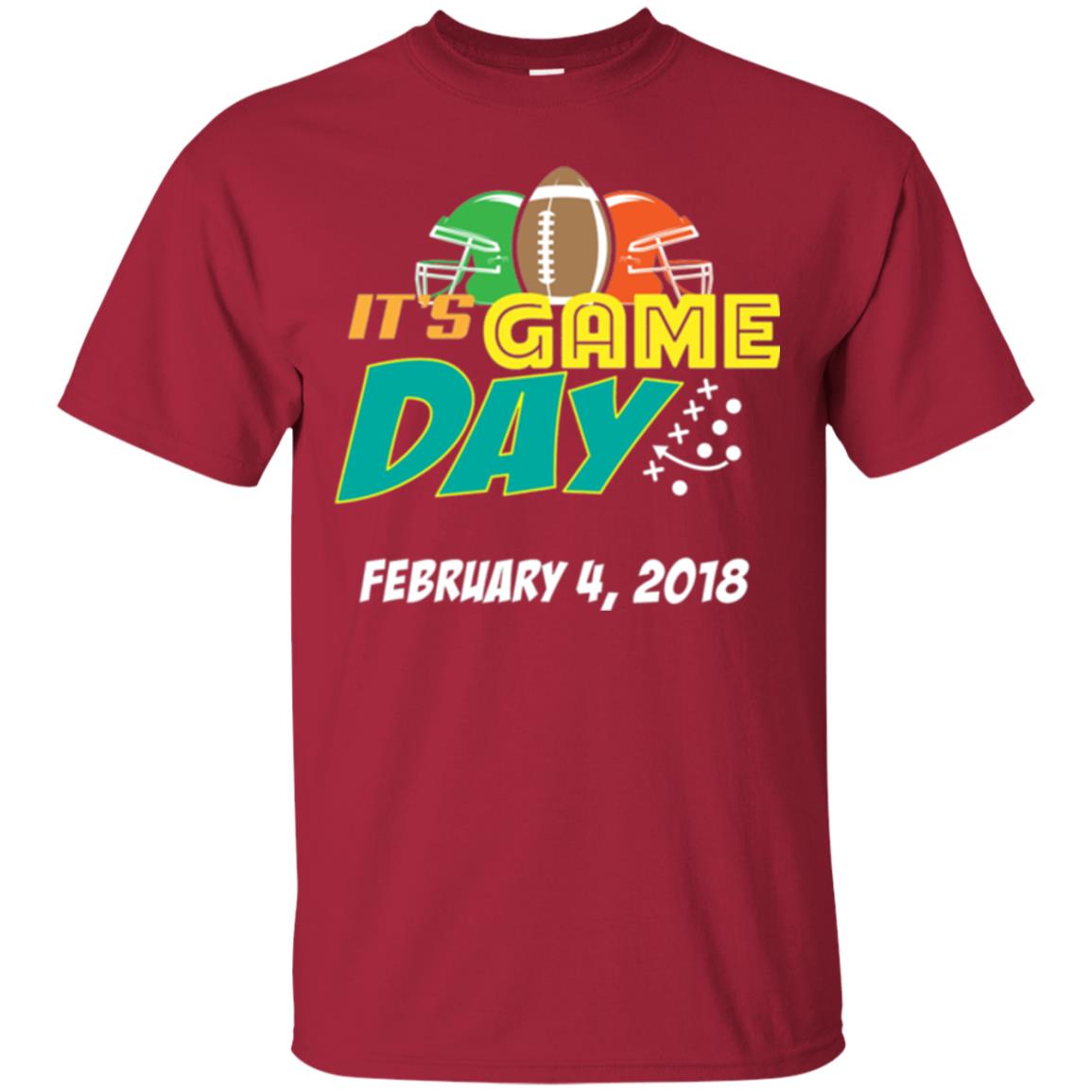 Football Lover T-shirt It_s Game Day February 4 2018 T-shirt Cardinal
