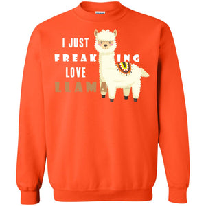I Just Freaking Love Llama ShirtG180 Gildan Crewneck Pullover Sweatshirt 8 oz.