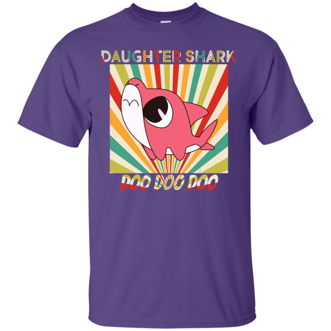 Daughter Shark Doo Doo Doo Family Shark Gift Shirt Purple