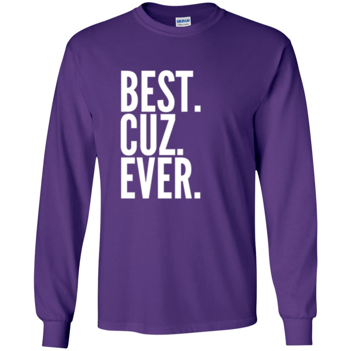 Family T-shirt Best Cuz Ever Purple