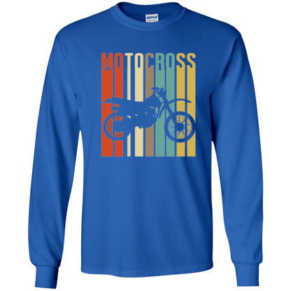 Dirt Bike Silhouette T-shirt Cool Vintage Motocross Royal