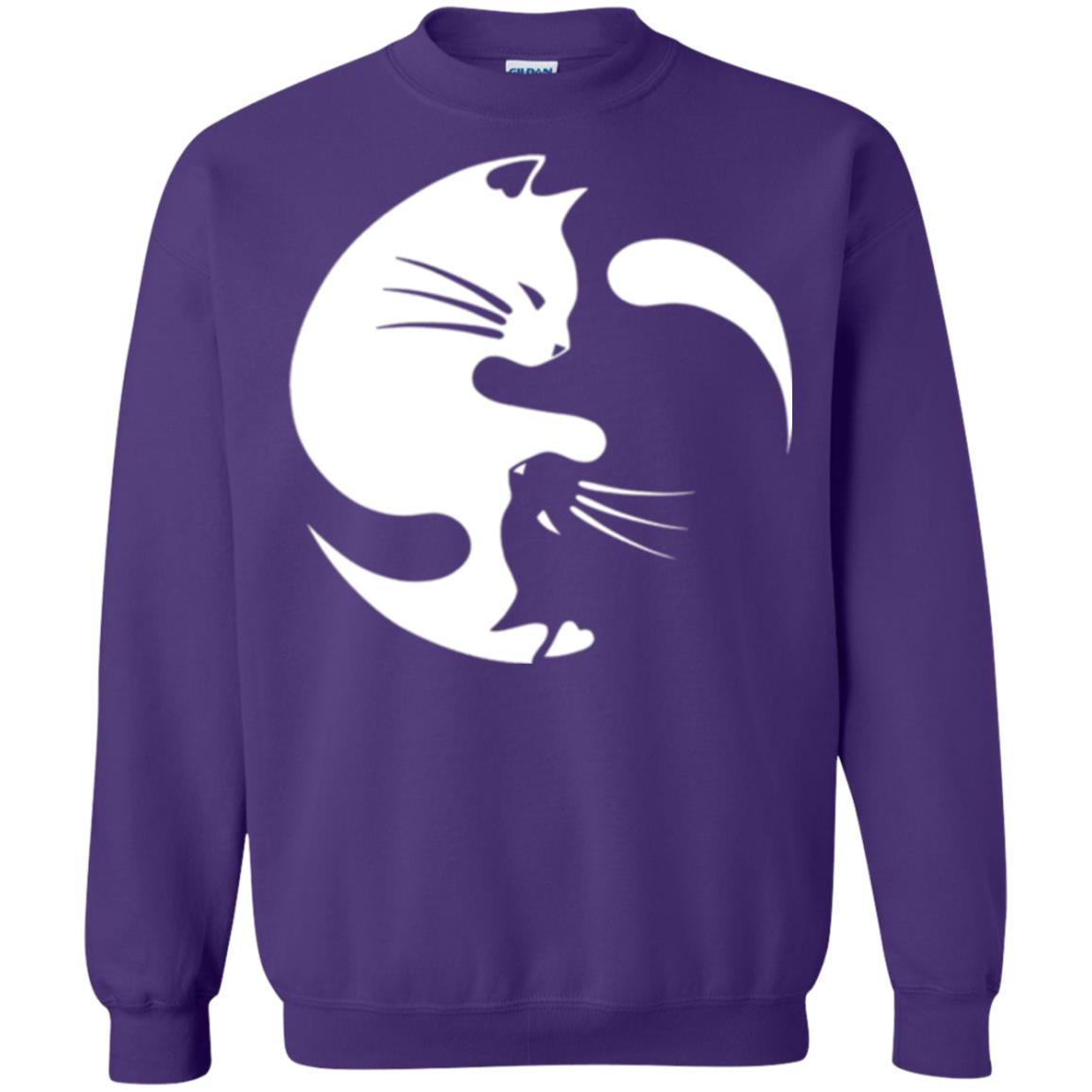 Ying Yang Cat T-shirt Purple