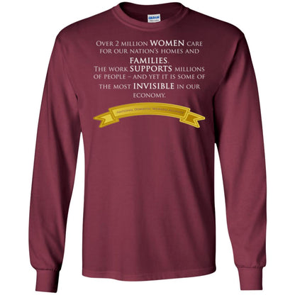 Over 2 Millions Woman Care For Our Nation_s Homes Domestic Workers Saying T-shirt Maroon