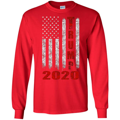 American Flag Vintage Design Trump 2020 T-shirt Red