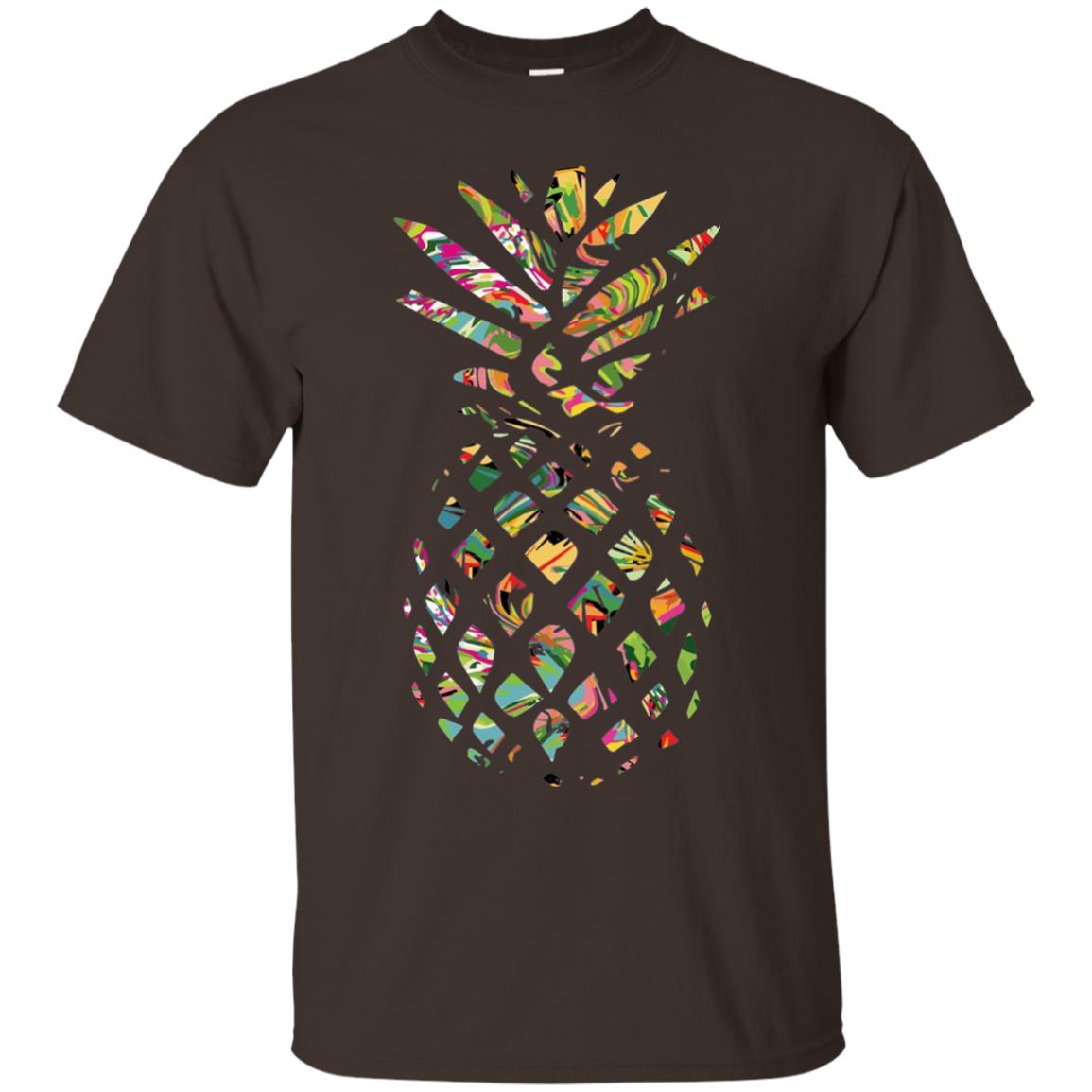Pineapple Summer Vacation T-shirt Dark Chocolate