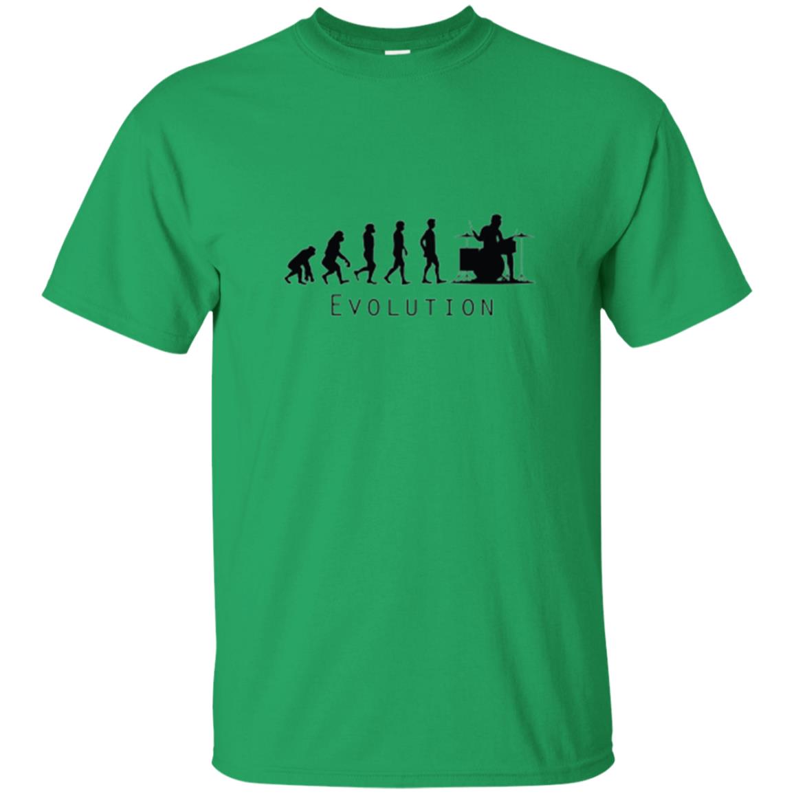Drumming Lover T-shirt The Evolution Of The Drummer Irish Green