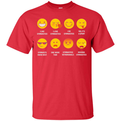 Gymnastic Lovers T-shirt Emoji Red