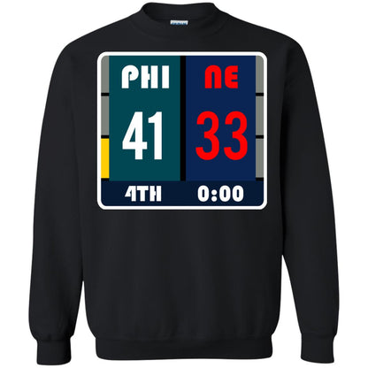 Football Philadelphia T-shirt Eagles Vs New England Black