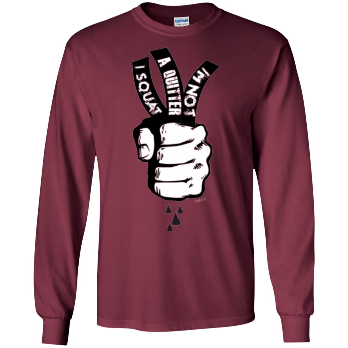 Fitnoquit T-shirt Im Not A Quitter Im Squat Gym Maroon