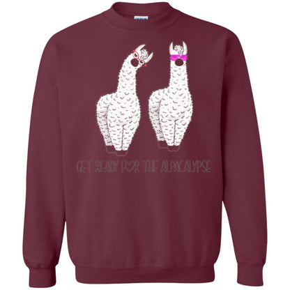 Funny Alpaca T-shirt Get Ready For The Alpacalypse Maroon