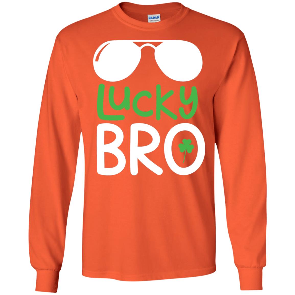 Lucky Bro St. Patrick_s Day T-shirt Orange