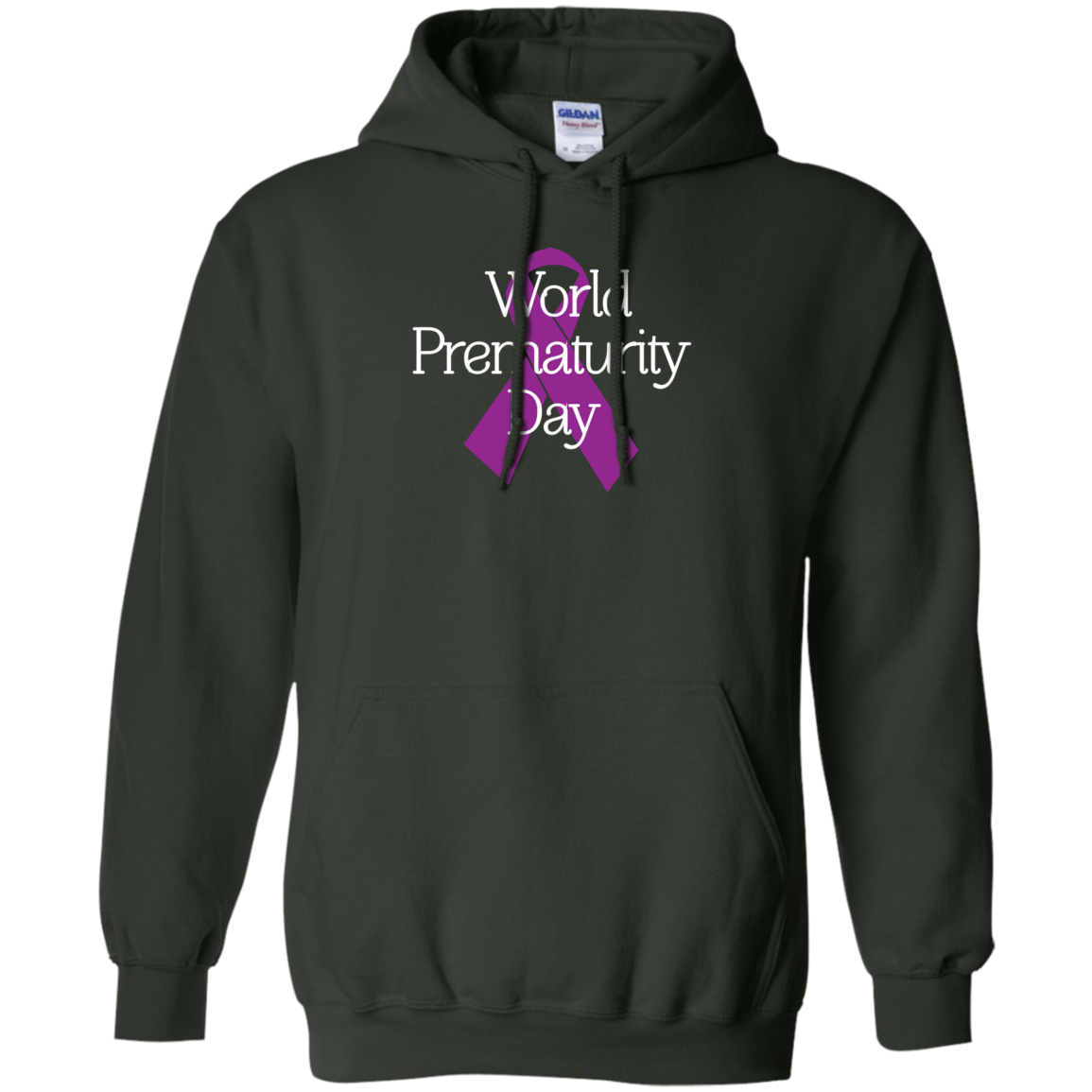 Cancer Awareness T-shirt World Prematurity Day T-shirt Forest Green