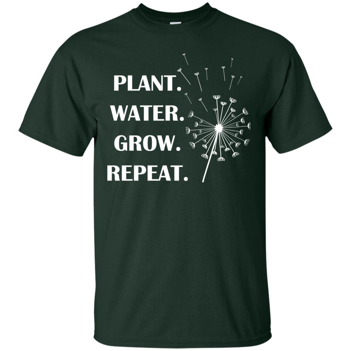 Plant Water Grow Repeat Gradener T-shirt Forest