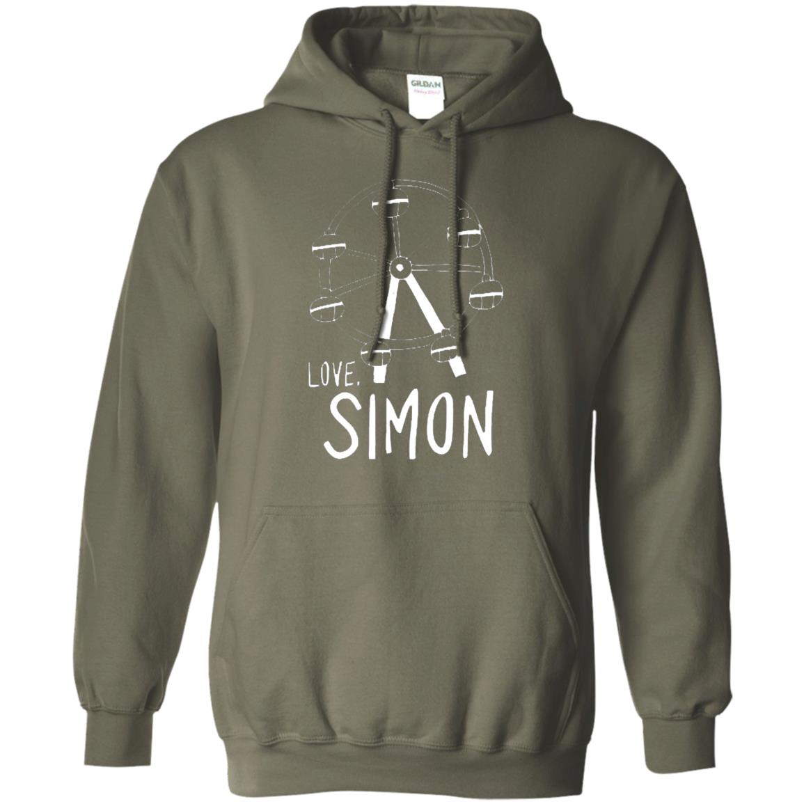 Love Simon Ferris Wheel Doodle T-shirt Military Green