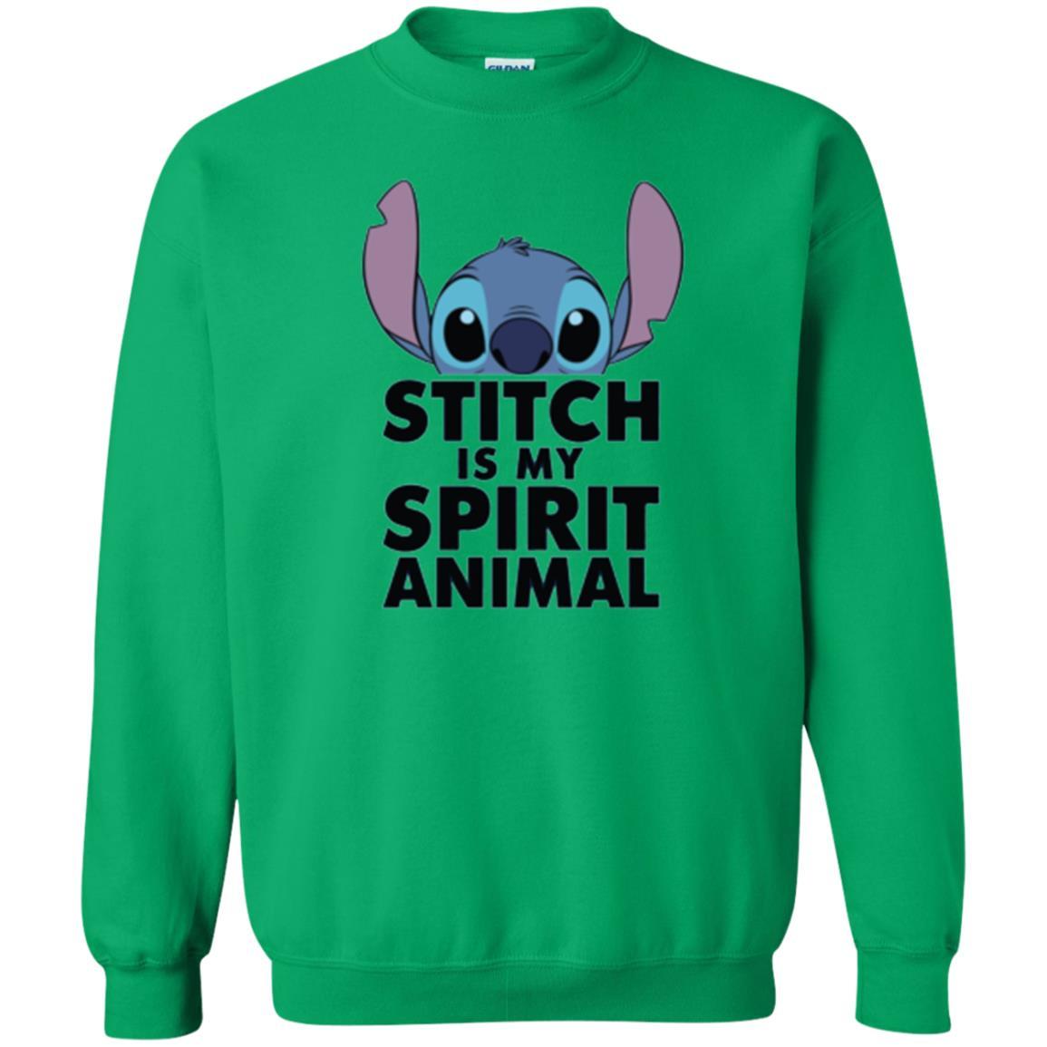 Disney Stitch Is My Spirit Animal T-shirt Irish Green
