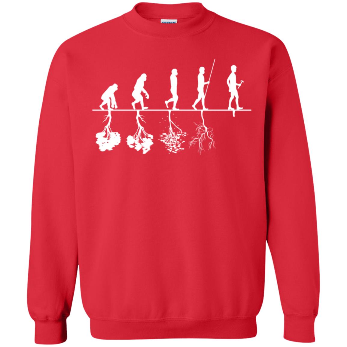 Evolution Tree Of Human Life Thinking Save Environment Shirt Red