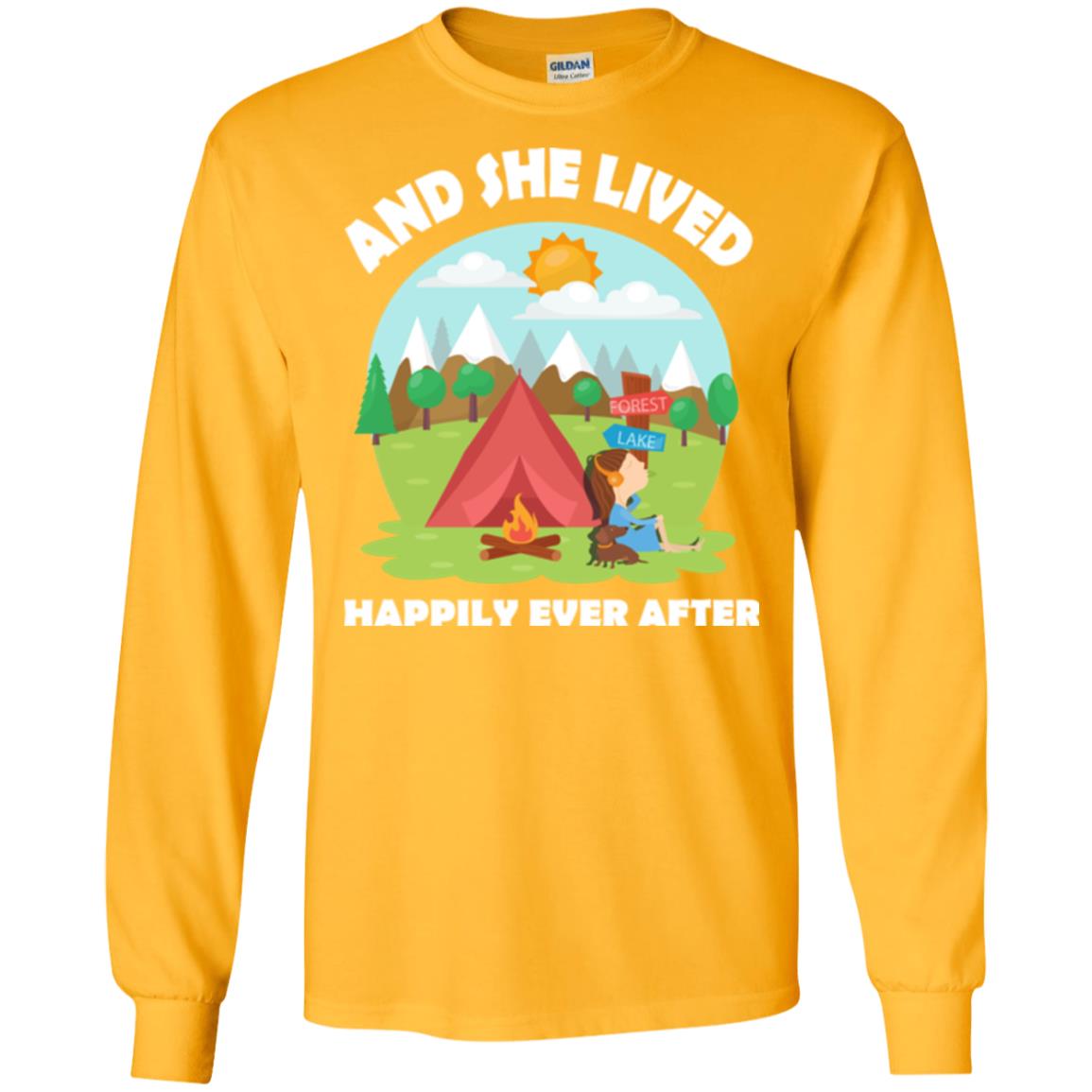 And She Lived Happily Ever After T-shirt Gold
