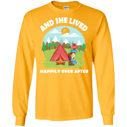And She Lived Happily Ever After T-shirt Gold