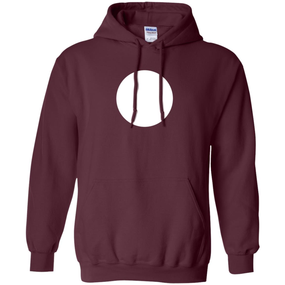 Big White Dot T-shirt Maroon