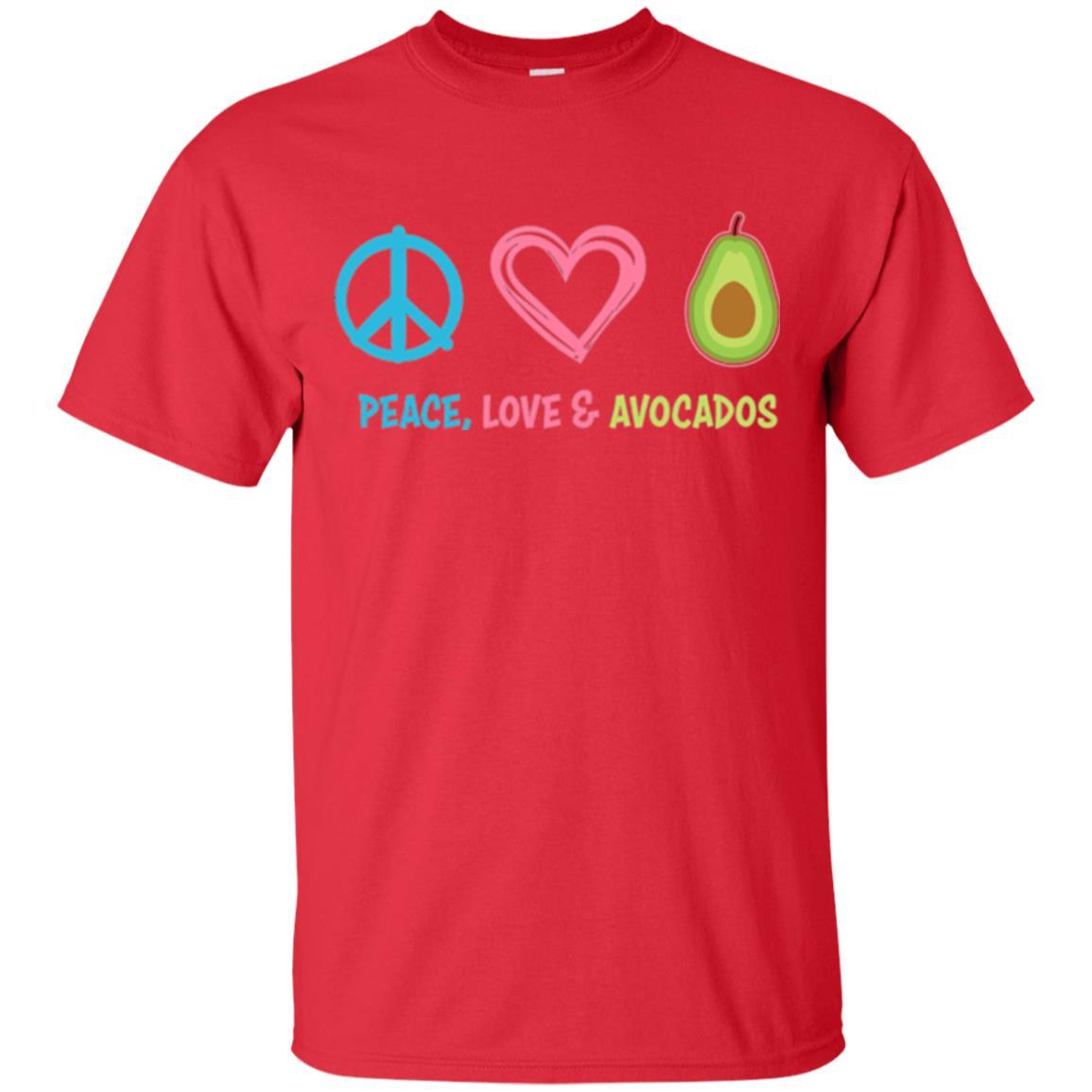 Peace Love And Avocados Red