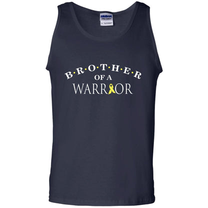 Brother Is A Warrior Childhood Cancer Awareness T-shirt Navy