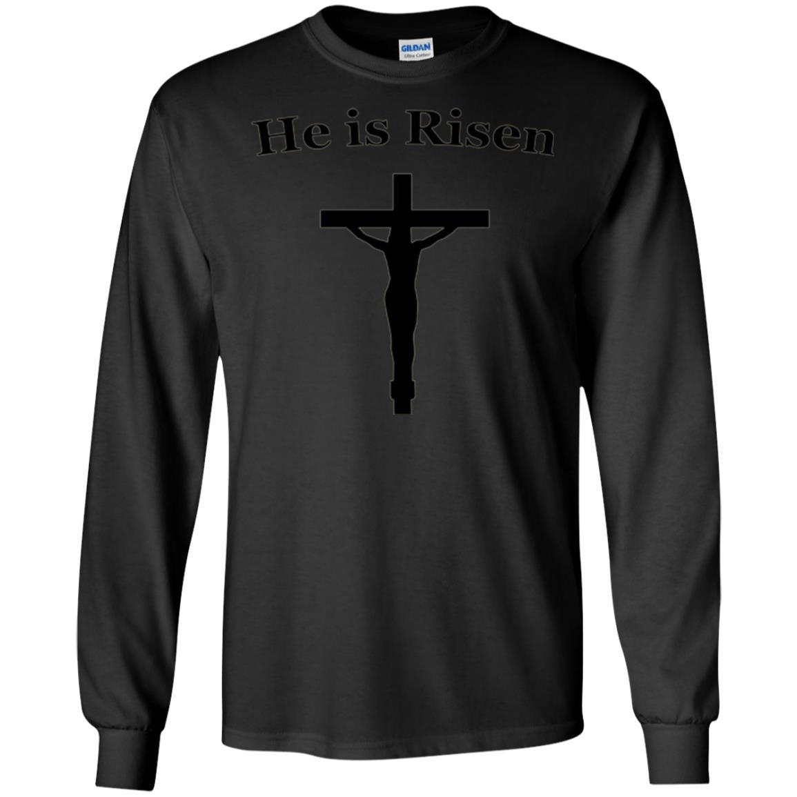 He Is Risen Easter Jesus Christ Christian T-shirt Black