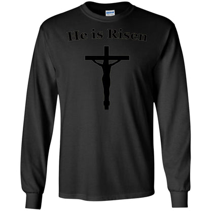 He Is Risen Easter Jesus Christ Christian T-shirt Black