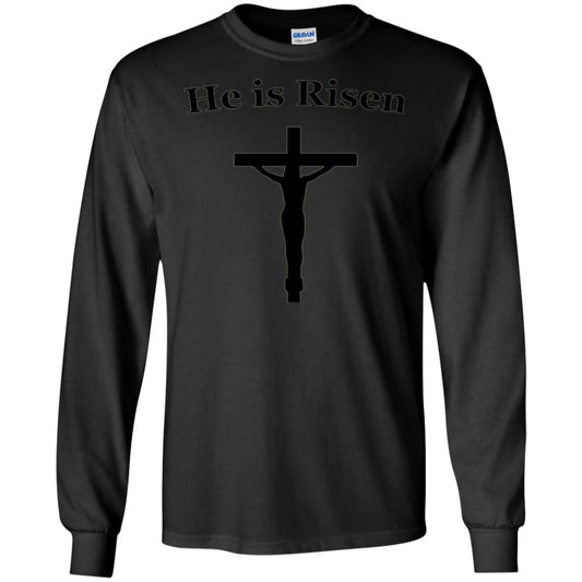 He Is Risen Easter Jesus Christ Christian T-shirt Black