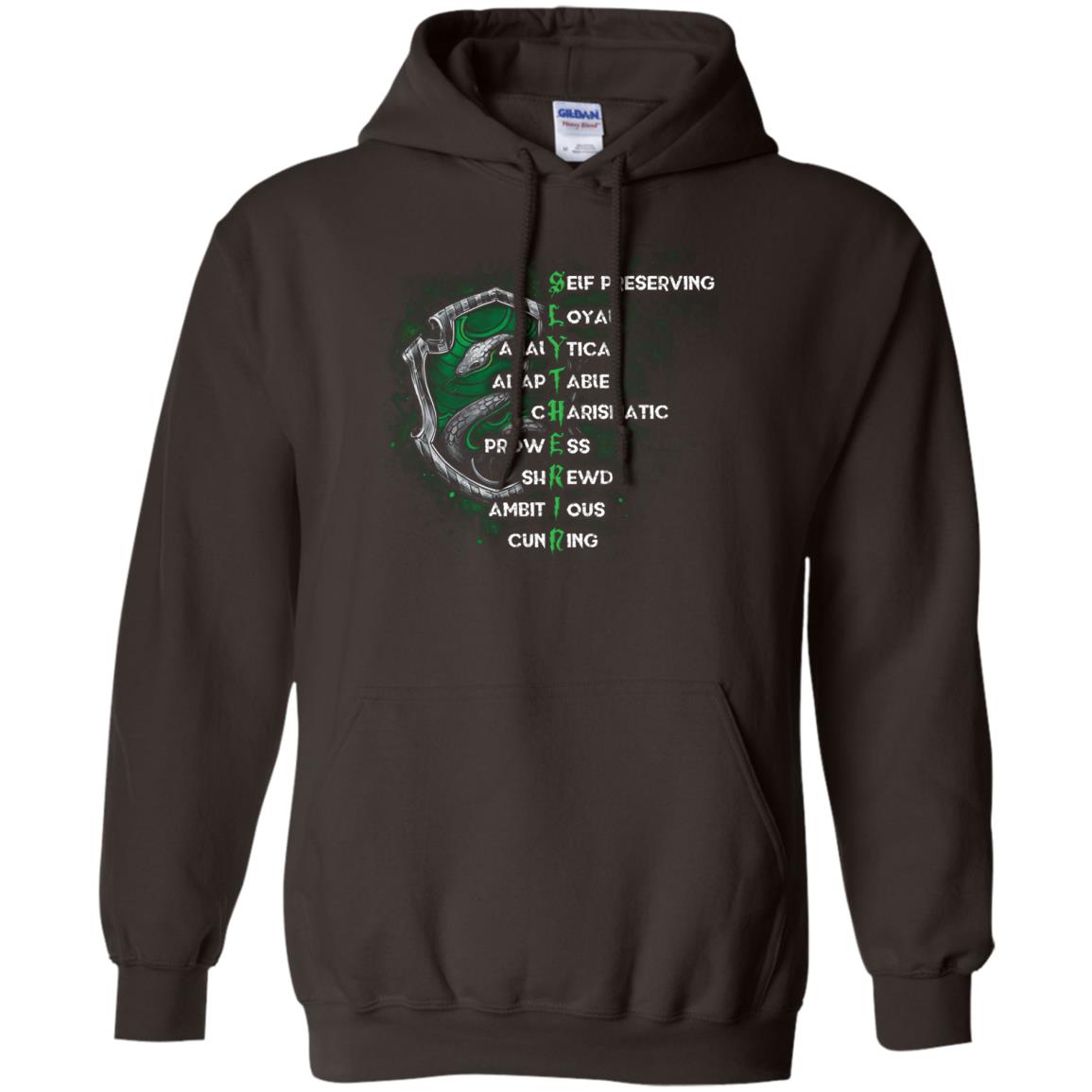 Slytherin House Harry Potter Fan Shirt Dark Chocolate