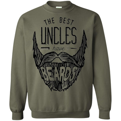 Funny Uncle T-shirt The Best Uncles Have Beards Military Green
