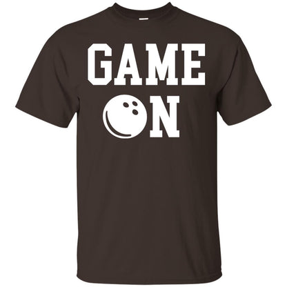 Bowler T-shirt Game On Bowling T-shirt Dark Chocolate
