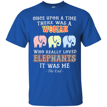There Was A Woman Who Really Loved Elephants It Was Me Shirt Royal