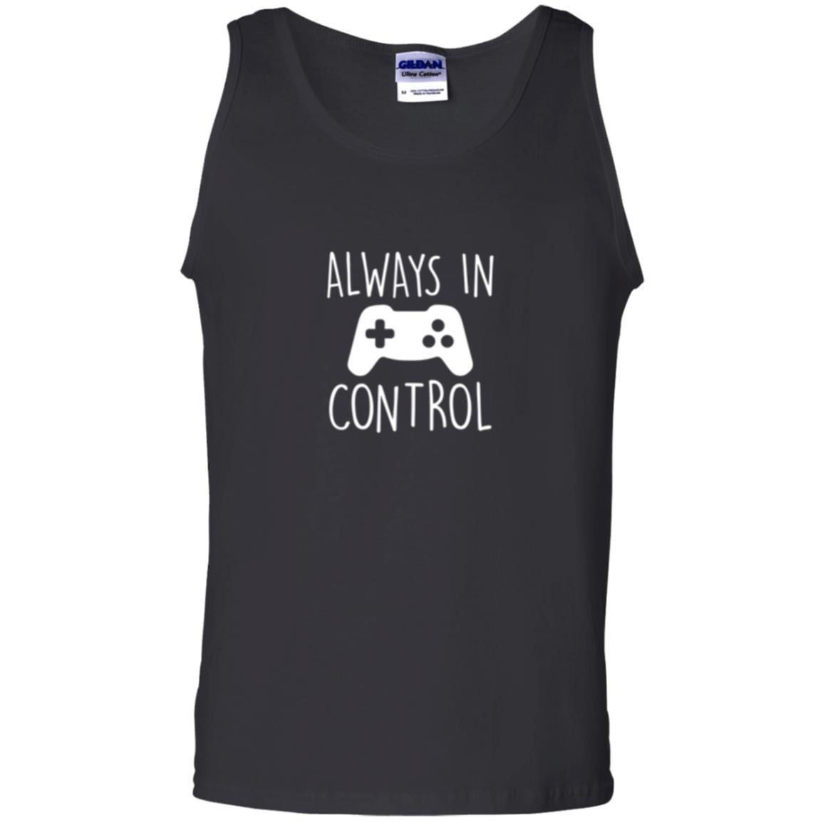 Gamer T-shirt Always In Control Video Game Black