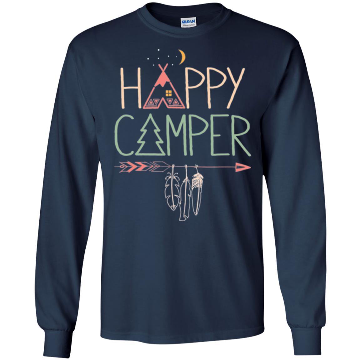 Camper T-shirt Happy Camping Navy