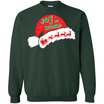 Christmas T-shirt Joy To The World Forest Green