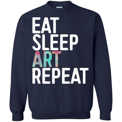 Art Lover T-shirt Eat Sleep Art Repeat Navy