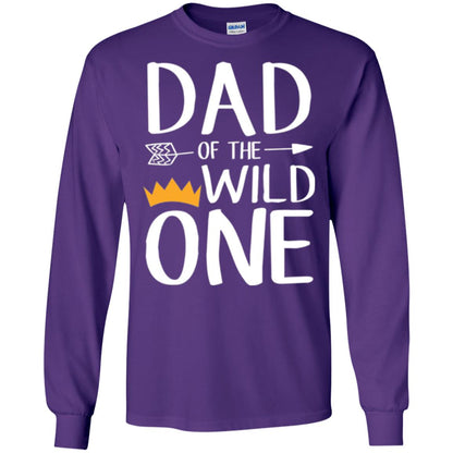 Dad Of The Wild One Daddy T-shirt Purple