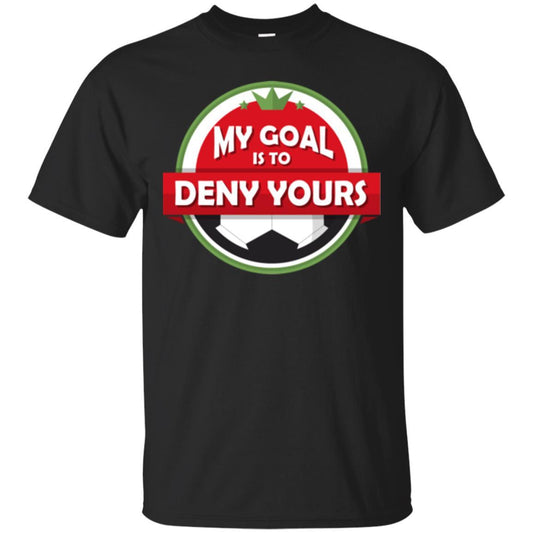 Soccer Christmas T-shirt My Goal Is To Deny Yours Black