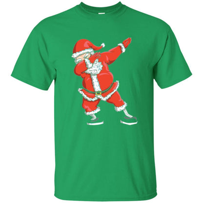 Christmas T-shirt Dabbing Santa Claus T-shirt Irish Green