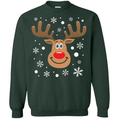 Christmas T-shirt Reindeer Merry Christmas Forest Green